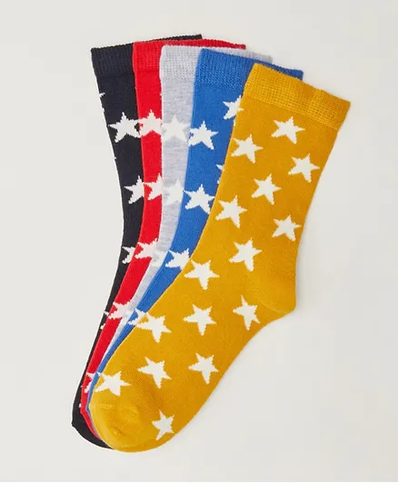 LC Waikiki 5 Pack Star Printed Socks - Multicolour