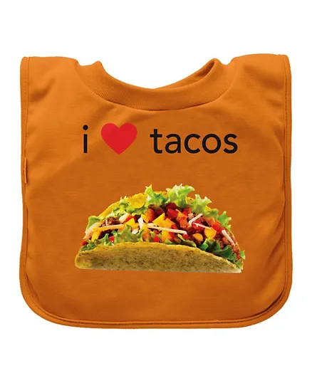 Green Sprouts Pull - Over Food Bib - Orange Tacos