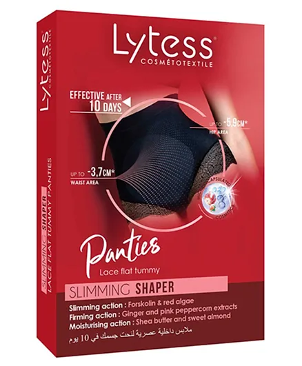 Lytess Slimming Shaper Lace Flat Tummy Panties - Black