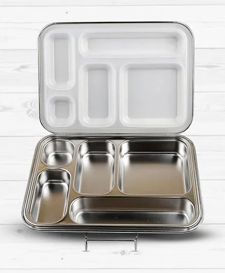 صندوق غداء من الستانلس ستيل من بونجور - 5 أقسام