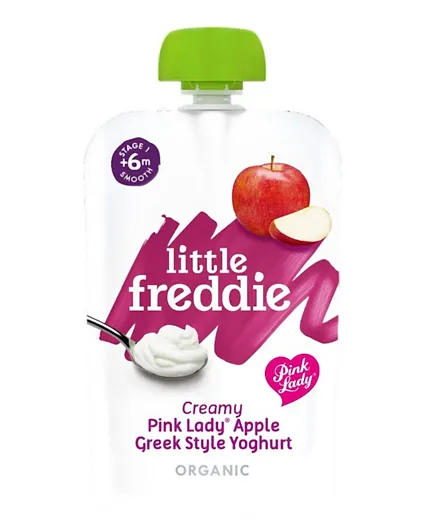 Little Freddie Organic Creamy Pink Lady Apple Greek Style Yoghurt - 100g