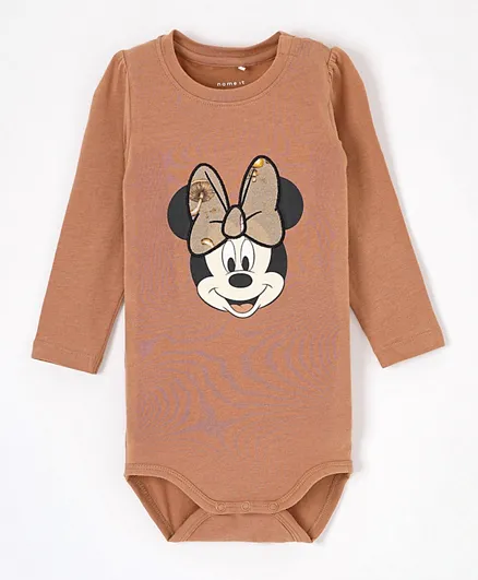 Name It Minnie Mouse Bodysuit - Brown