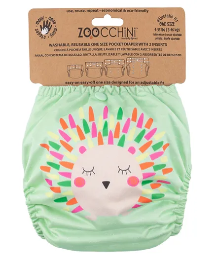 ZOOCCHINI Reusable Cloth Pocket Diaper - Hedgehog