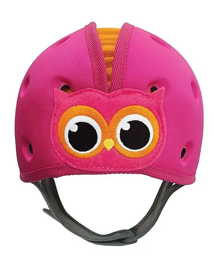 SafeheadBABY Soft Protective Headgear Owl - Pink Orange