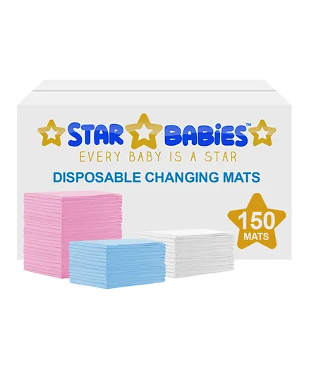 Star Babies Disposable Changing Mats - 150 Pieces