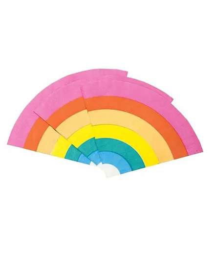 Talking Tables Rainbow Shaped Napkin Pack of 16 - Multicolour