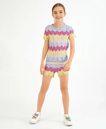 Only Kids Elastic Waist Shorts - Multicolor