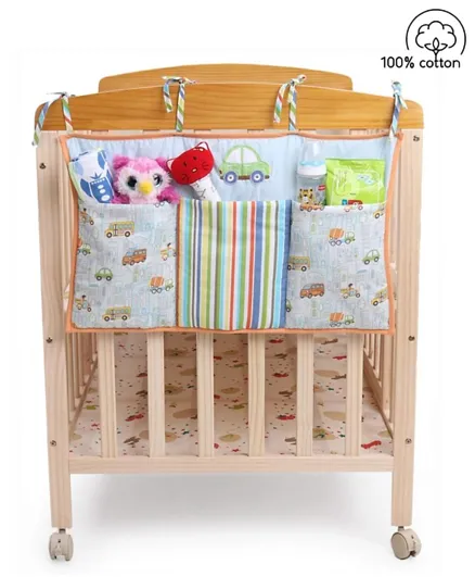 Babyhug Premium 100% Cotton Multipurpose Transport Bed Organiser