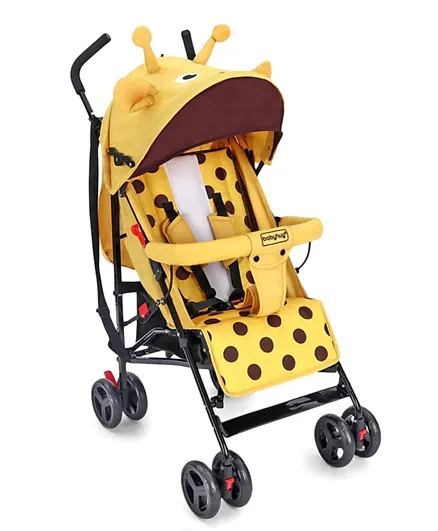 Babyhug Lil Giffee Baby Stroller with 180 Degree Flat Position - Yellow