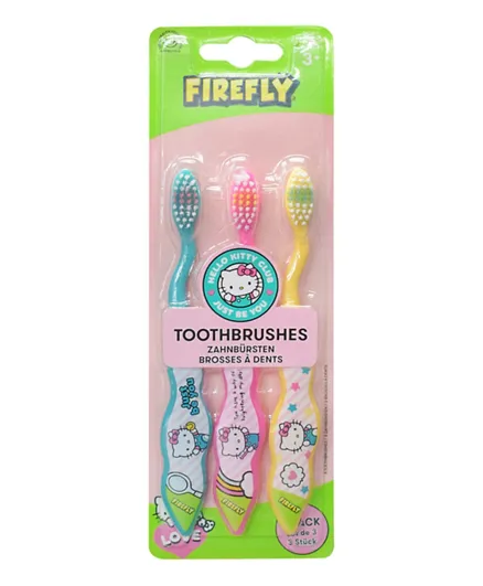 Sanrio Hello Kitty  Pack of 3 Toothbrushes - Multicolour