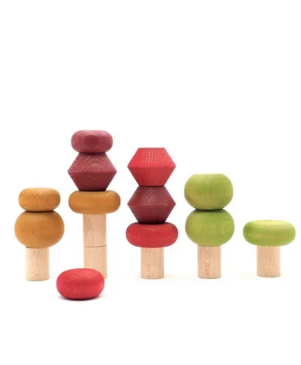 Lubulona Wooden Autumn Stacking Trees - Multicolor