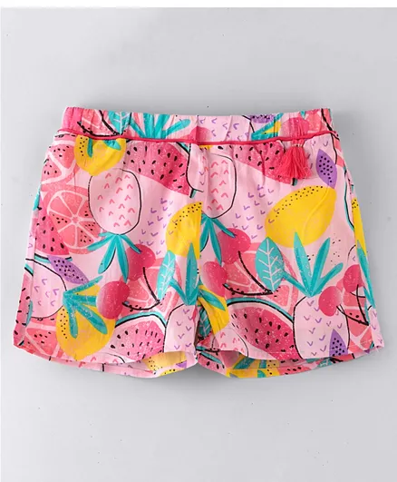 Minoti  AOP Printed Shorts - Pink