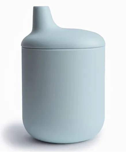 Mushie Silicone Sippy Cup - Powder Blue - 175mL