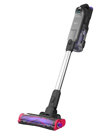 Black And Decker 4-in-1 Cordless Upright Stick Vacuum with Digital Motor 750mL 40W BHFEA640WP-GB - Grey/Purple