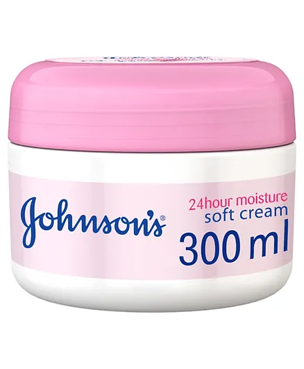 Johnson & Johnson 24 Hours Moisture Soft Body Cream - 300mL