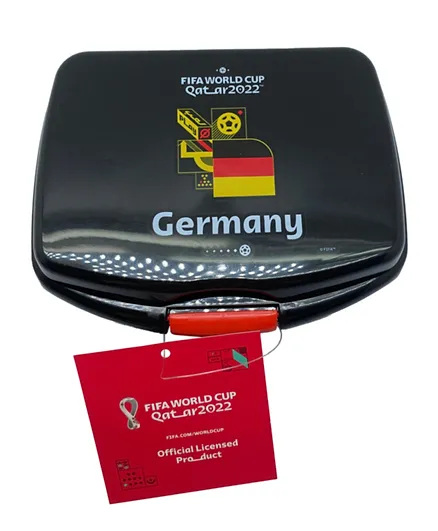 صندوق غداء بلاستيكي فيفا 2022 ألمانيا - أسود 500 مل