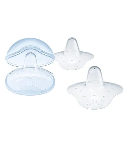 NUK Nipple Shields Medium Pack of 2 - Clear