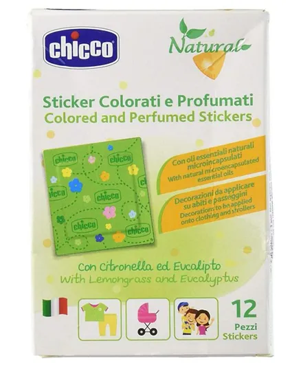 Chicco Colored and Perfumed Stickers - Pack of 12
