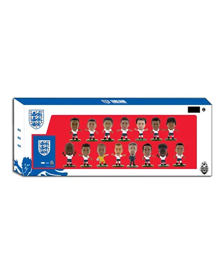 Soccerstarz England National Team 2022 Squad - 15 Hand-Crafted Mini Football Figurines, 5cm, Ages 3 Years+