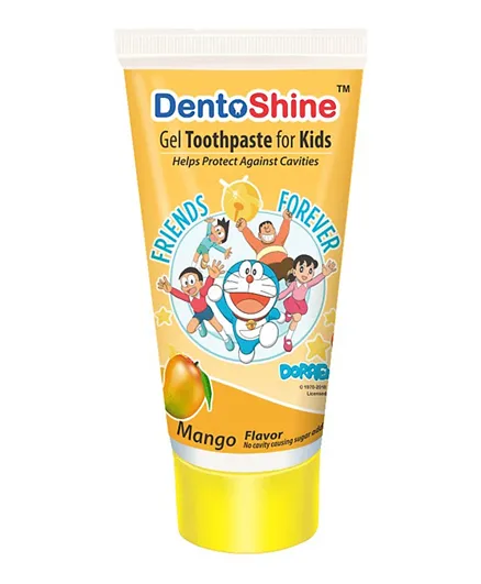 DentoShine Doraemon Mango  Flavoured Gel Toothpaste - 80 gm