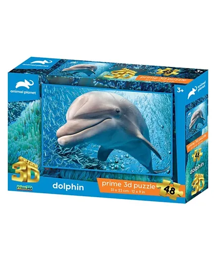 Prime 3D Animal Planet Licensed Dolphin 3D Puzzle - 48 Pieces