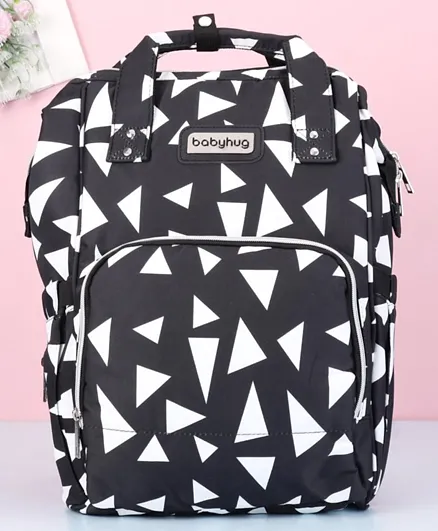 Babyhug Diaper Bag Triangle Print - Black