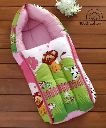 Babyhug Sleeping Bag Jungle Print - Pink