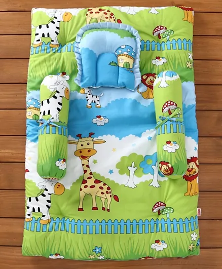 Babyhug Baby Bedding Set Jungle Print - Blue