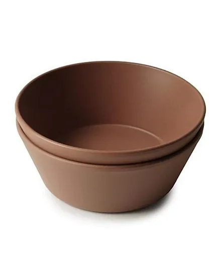 Mushie Dinner Bowl Round Caramel - 2 pieces
