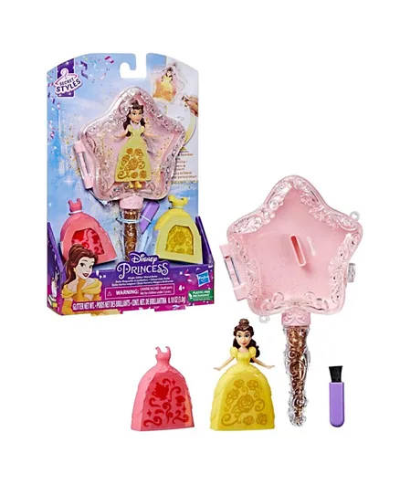 Disney Princess Secret Styles Magic Glitter Wand Belle Doll Wand Playset