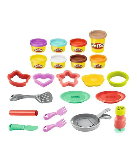 Play-Doh Kitchen Creations Flip n Pancakes Playset with 14 Play Kitchen Accessories