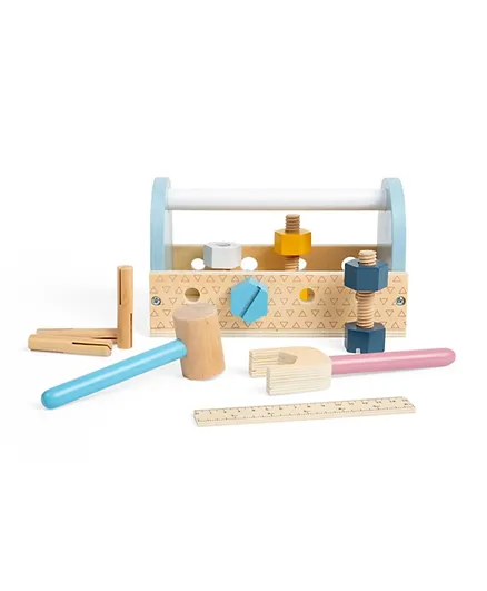 Bigjigs Toys Wooden My First Tool Box - 12 Pieces