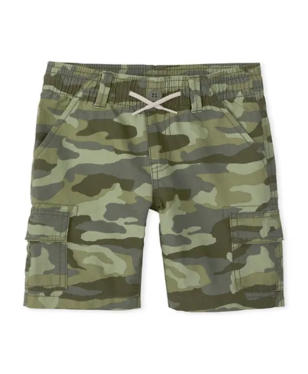 The Children's Place Camo Cargo Shorts - Olive