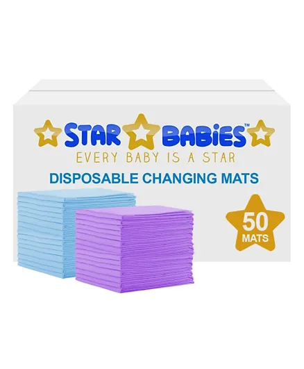Star Babies Disposable Changing Mats - 50 Pc