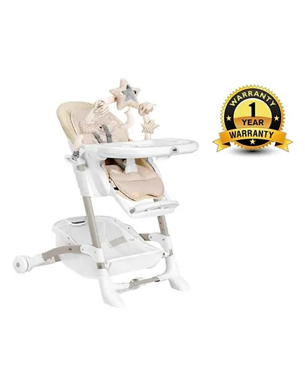 Cam Istante High Chair With Toy Bar - Beige