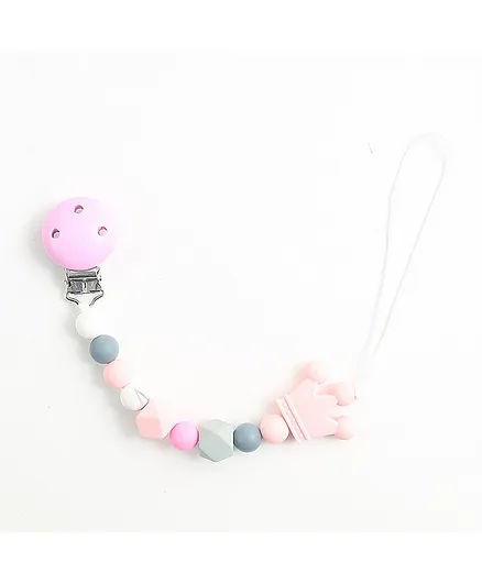 Factory Price Sanya Multicolor Pacifier Clip - Pink