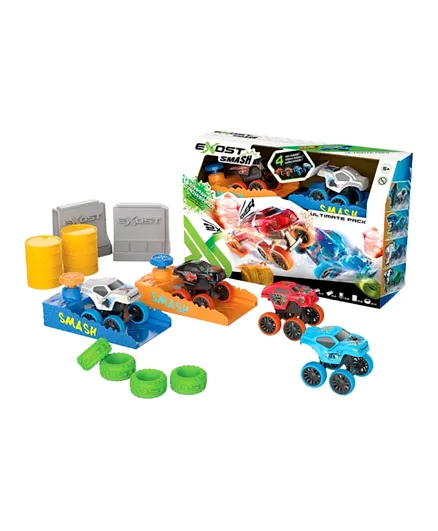 Exost Smash N Go Ultimate Pack Toy Cars - 14 Pieces