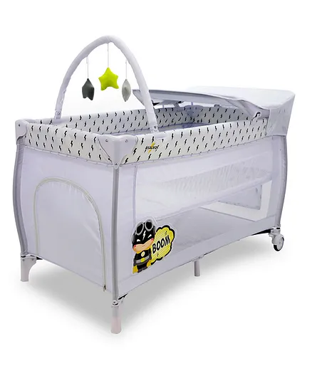 Asalvo Travel Cot Mix Plus - Grey