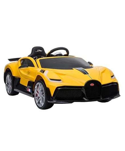 Babyhug Bugatti Divo Licensed Battery Operated Ride On with Remote Control - Yellow