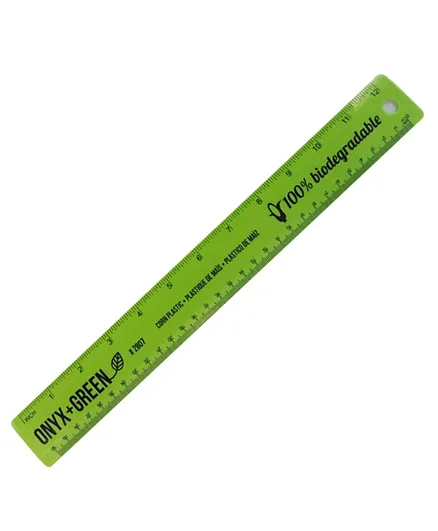 Onyx And Green Eco Friendly Ruler (2807) - Green