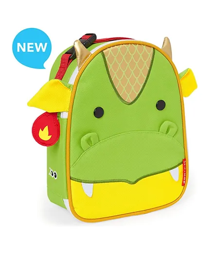 Skip Hop Dragon Zoo Kids Insulated Lunch Bag - Green
