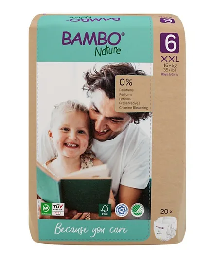 Bambo Nature Eco Friendly Diapers Size 6 - 20 Pieces