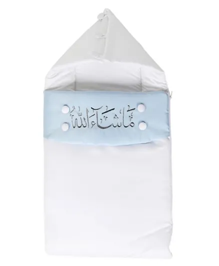 Little Angel Baby Sleeping Bag - White/Blue