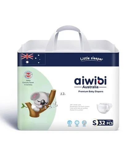 Aiwibi Premium Baby Diaper Size 2 - 32 Pieces