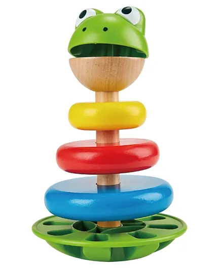Hape Mr Frog Stacking Rings Multicolour - 7 Piece