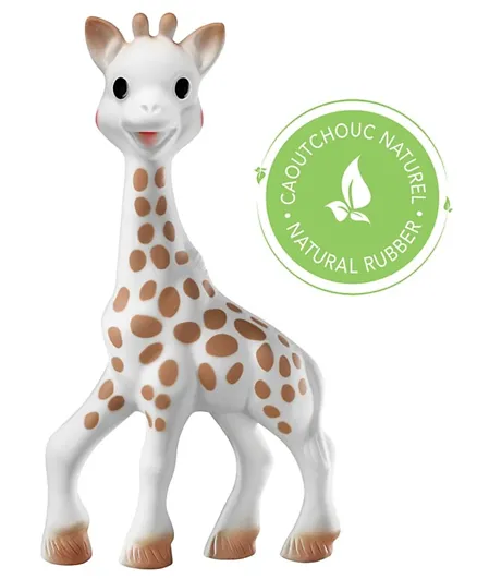 Sophie La Girafe Original Natural Rubber Teether Toy - Brown & White