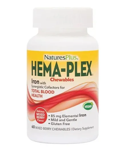 Natures Plus Hema-Plex Dietary Supplement  - 60 Chewables