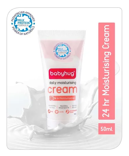 Babyhug Milk Protein Formula Daily Full Body and Face Moisturizing Cream - 50 ml
