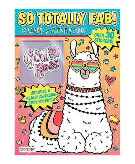Bendon USA Coloring and Activity Book with Sticker Patch - 48 Pages