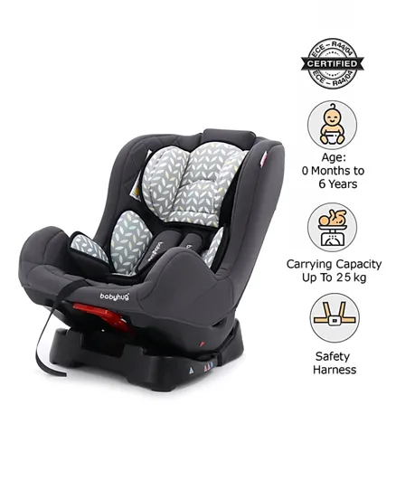 Babyhug Expedition 3 In 1 Convertible Car Seat with Recliner - Grey